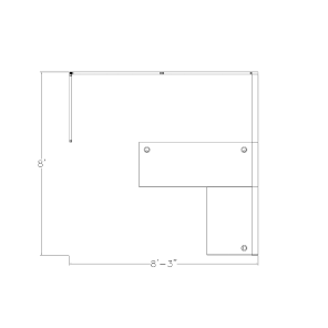 L-Shaped Cubicle with Electric Sit-to-Stand Desk SAPslim Cubicle Collection Sapphire Cubicle System