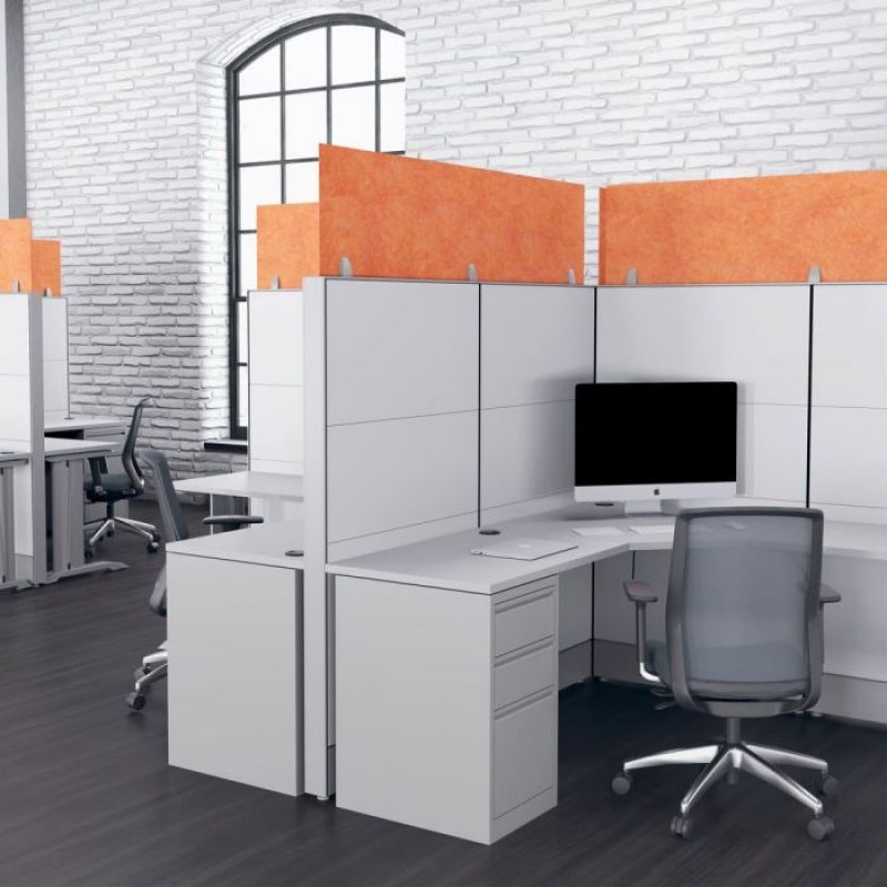Render of eSCAPE Acoustical 18" Cubicle Panel Extenders