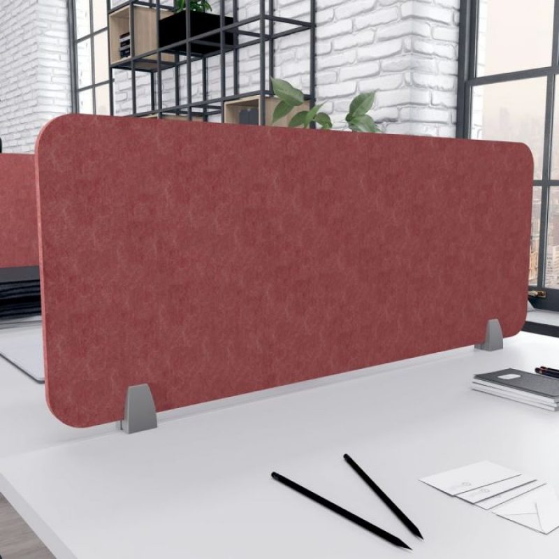 Render of eSCAPE 16"H Desk Top Mounted PET Desk Divider