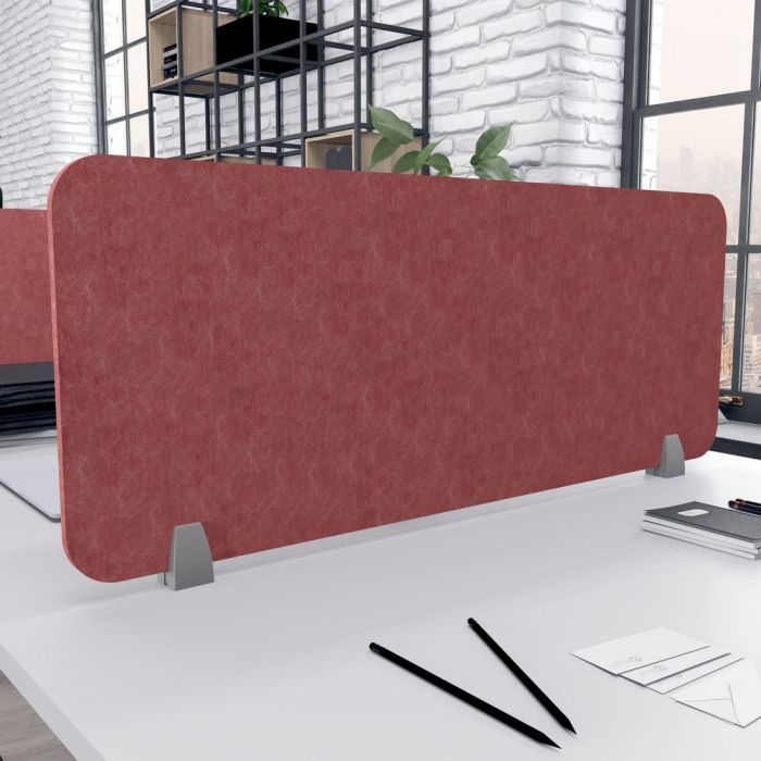 Render of eSCAPE 16"H Desk Top Mounted PET Desk Divider