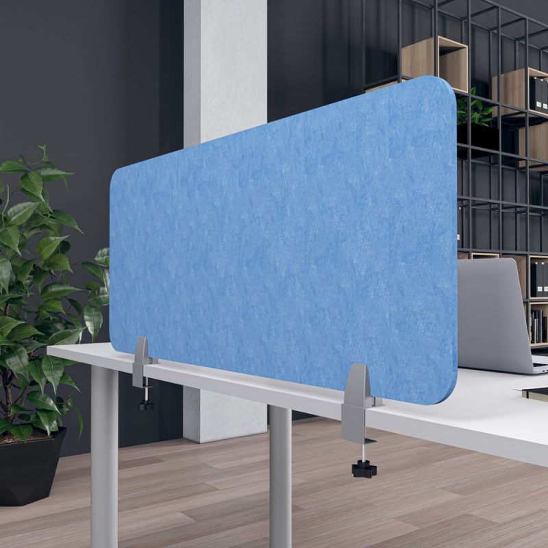 Render of eSCAPE 18"H Edge Clamp with Knob Acoustic Desk Divider