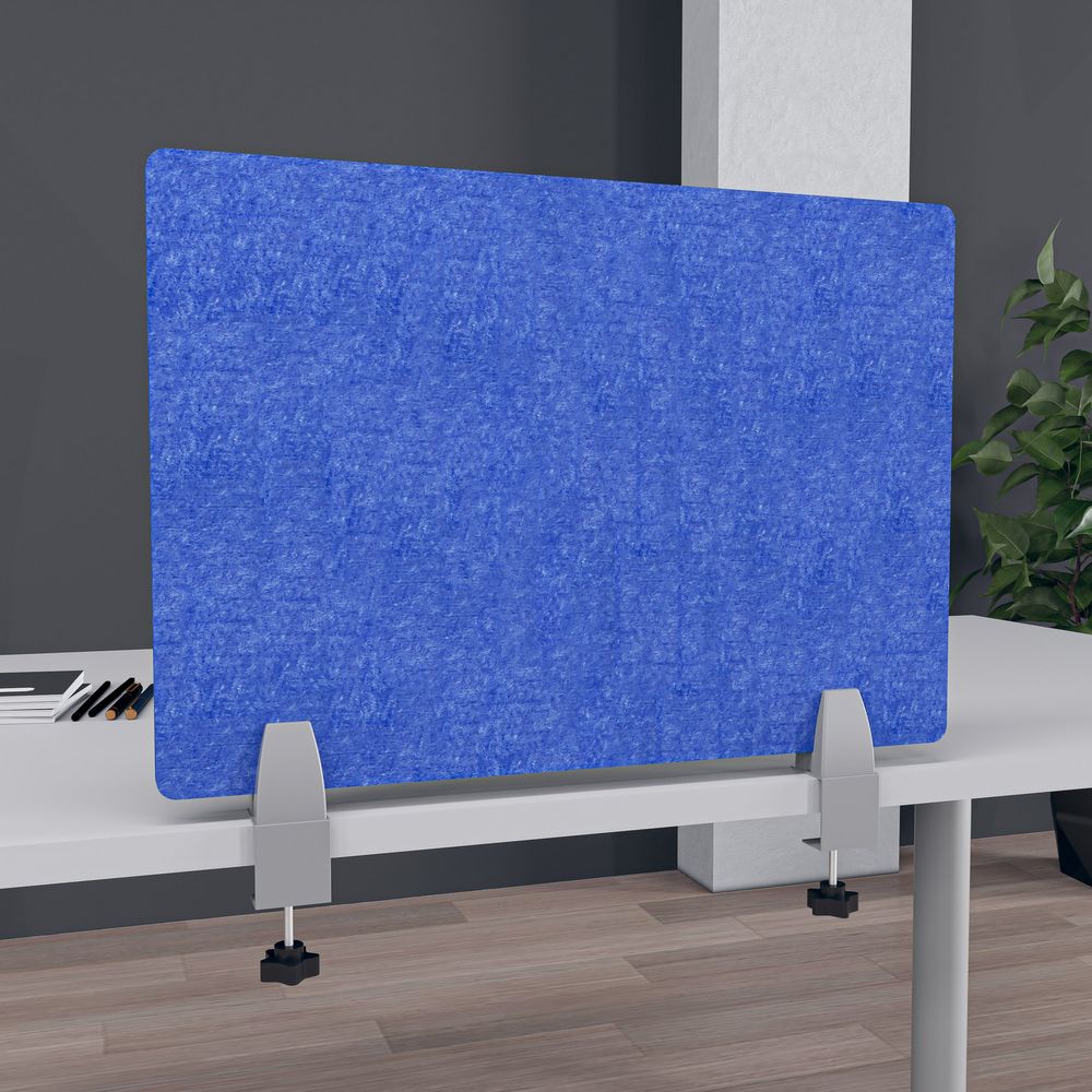 render of eSCAPE Edge Clamp with Knob Acoustic Desk Divider 16"H