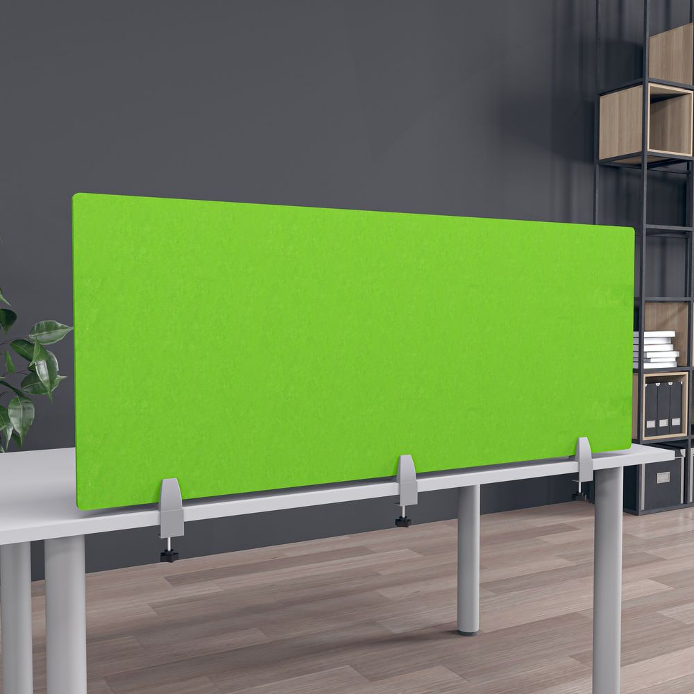 Render of eSCAPE Edge Clamp with Knob Acoustical Desk Divider 24"H