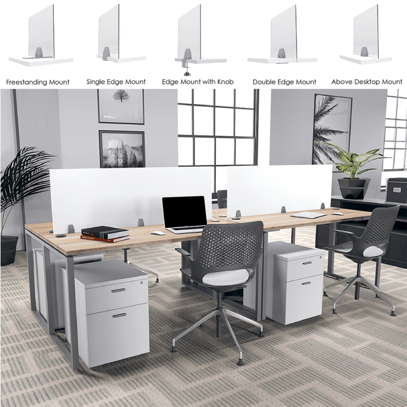 Picture of Frosted Acrylic Privacy Screens 12" High