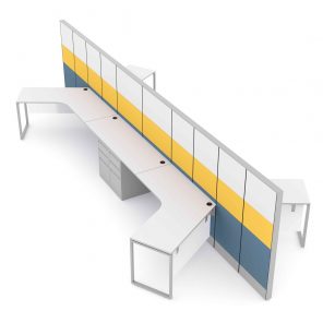 Render of 120 Degree Workstations