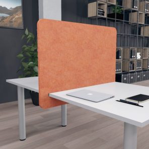 Render of eSCAPE Slide-On Acoustic Desk Divider