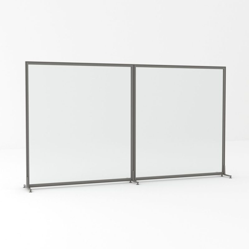 Render of Freestanding Polycarbonate Office Partition