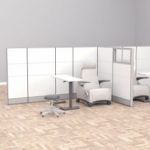 Render of Medical Facility Room Divider