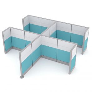 Render of Freestanding Cubicle Walls and Office Partitions