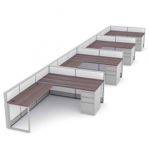 Render of Modular Office Workstations