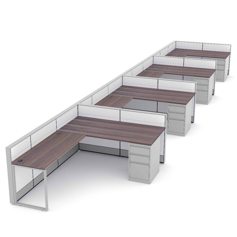 Render of Modular Office Workstations