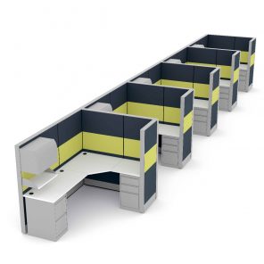 Render of Modular Cubicle Workstations