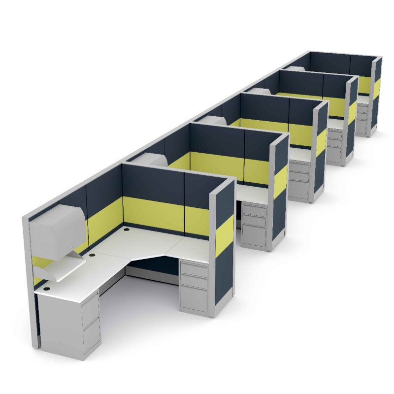 Render of Modular Cubicle Workstations