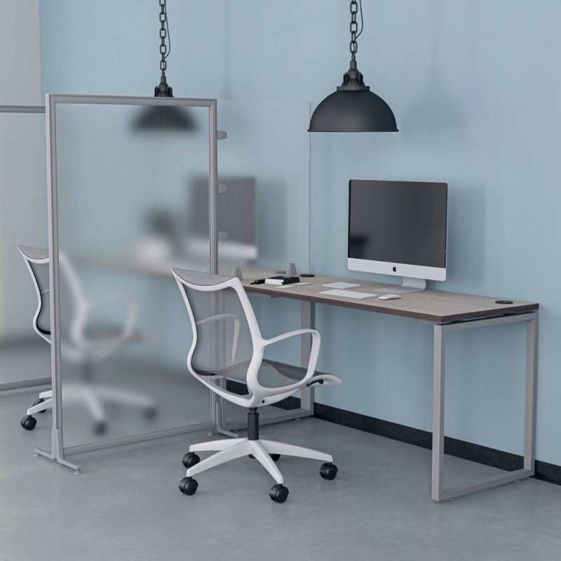 Picture of Office Partition and Desk Divider with Desk