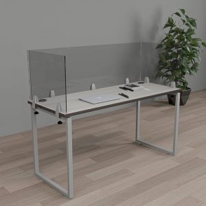 Render of Indigo Series Laminate Desk with Box Legs