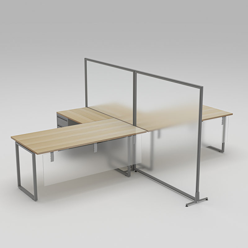 L-Shaped Workstations with Office Partitions SAPslim Cubicle Collection