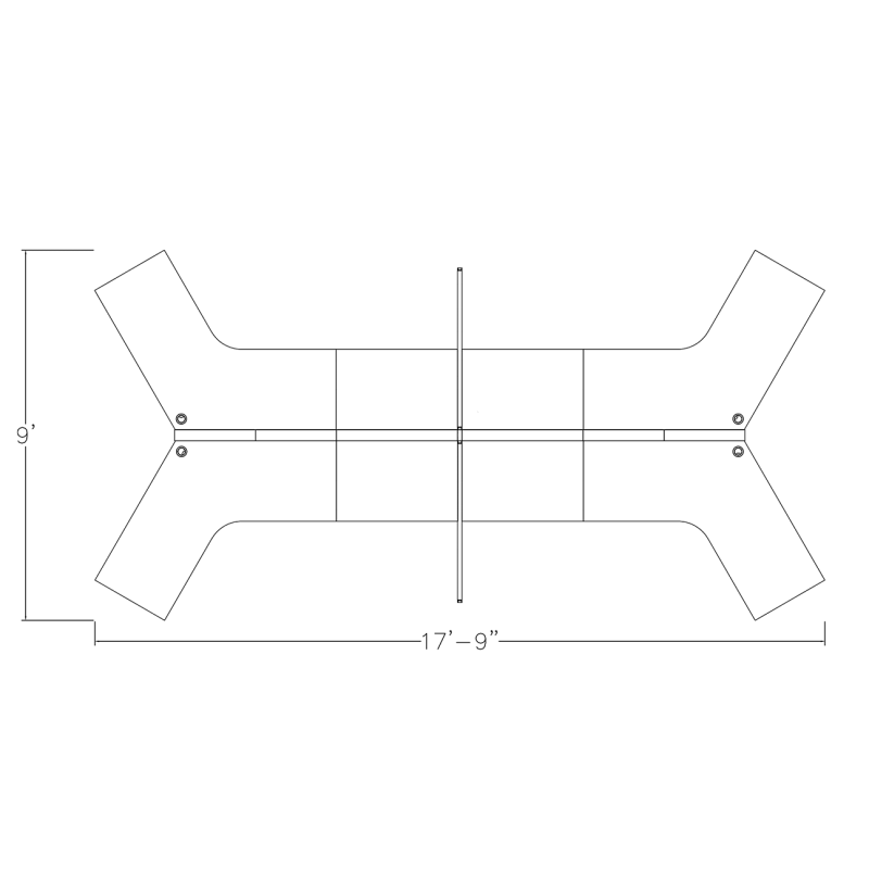 4-Person 120 Degree Cubicle Workstation SAPslim Cubicle Collection Sapphire Cubicle Collection