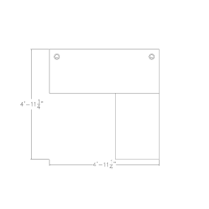 Quantum Series sit-stand desk footprint