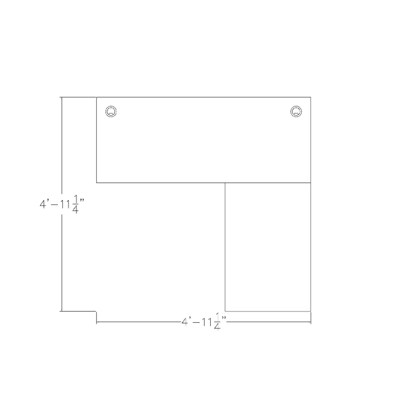Quantum Series sit-stand desk footprint