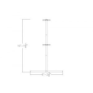 Freestanding T-Shaped Office Divider