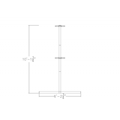 Freestanding T-Shaped Office Divider