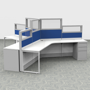 120 Degree Customer Service Cubicles Sapphire Cubicle System