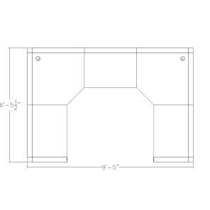 Modern U-Shaped Cubicle Sapphire Cubicle Collection