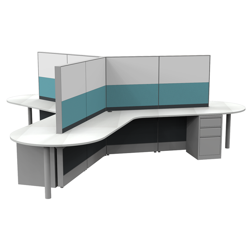 120 Degree Cubicles Sapphire Cubicle System