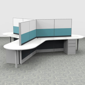120 Degree Cubicles Sapphire Cubicle System