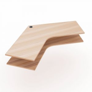 Render of 4' 120 Degree Worksurface
