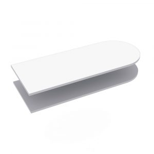 Render of 60"W x 24"D Bullet Shaped Worksurface