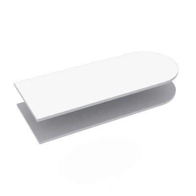Render of 60"W x 24"D Bullet Shaped Worksurface