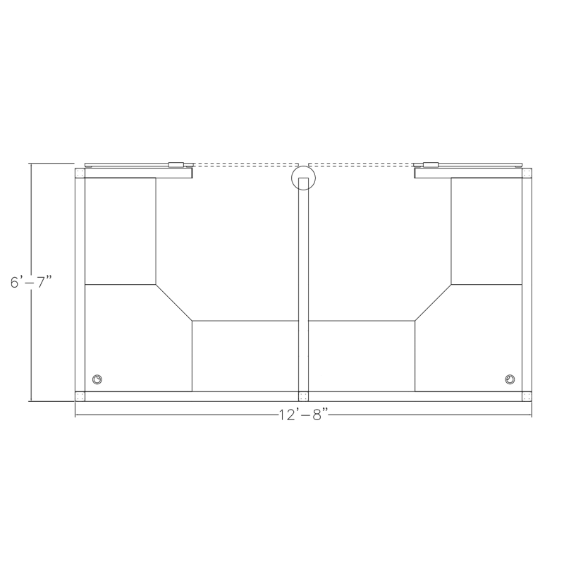 Dual Cubicle Workstations with Storage and Sliding Door