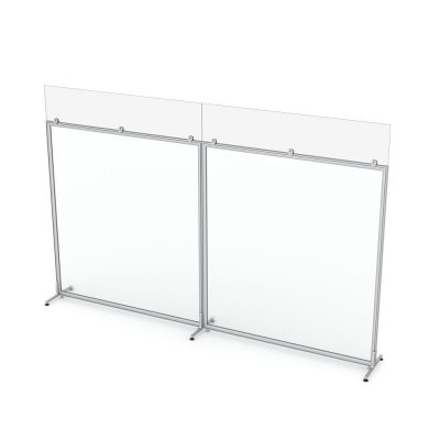 Render of Frosted Polycarbonate Office Divider