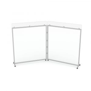 Render of Office Divider with Hinge