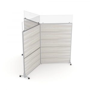 Render of Freestanding Y-Shaped Office Partition