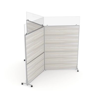 Render of Freestanding Y-Shaped Office Partition