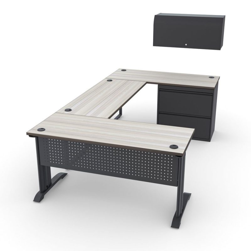 Render of Executive U-Shaped Indigo Desk