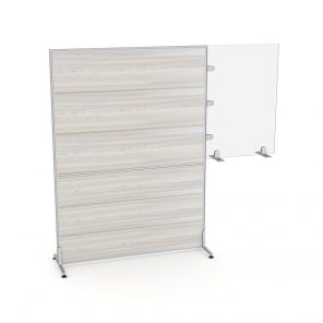 Render of Laminate Office Partition and Acrylic Desk Divider