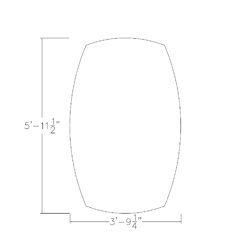 6-foot Arc Boat conference table footprint