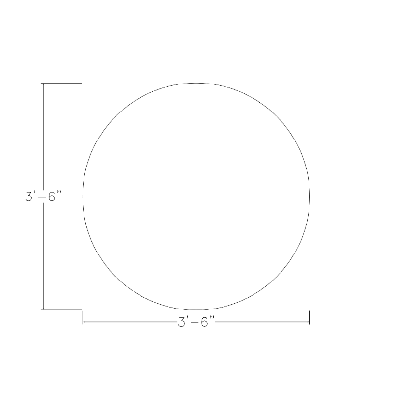 42" Round Conference Table Footprint