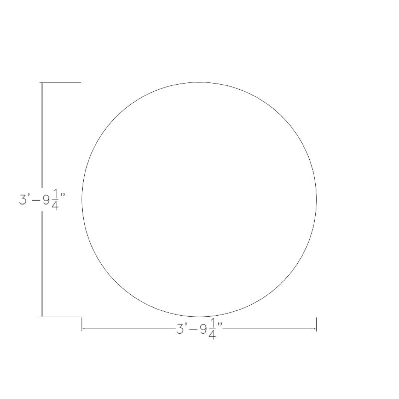 4 Person Round Conference Table Footprint