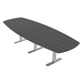 Harmony Series 12' Arc Boat Conference Table With T Bases Asian Night