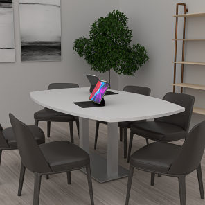 6-foot Arc Boat Conference Table Double Base