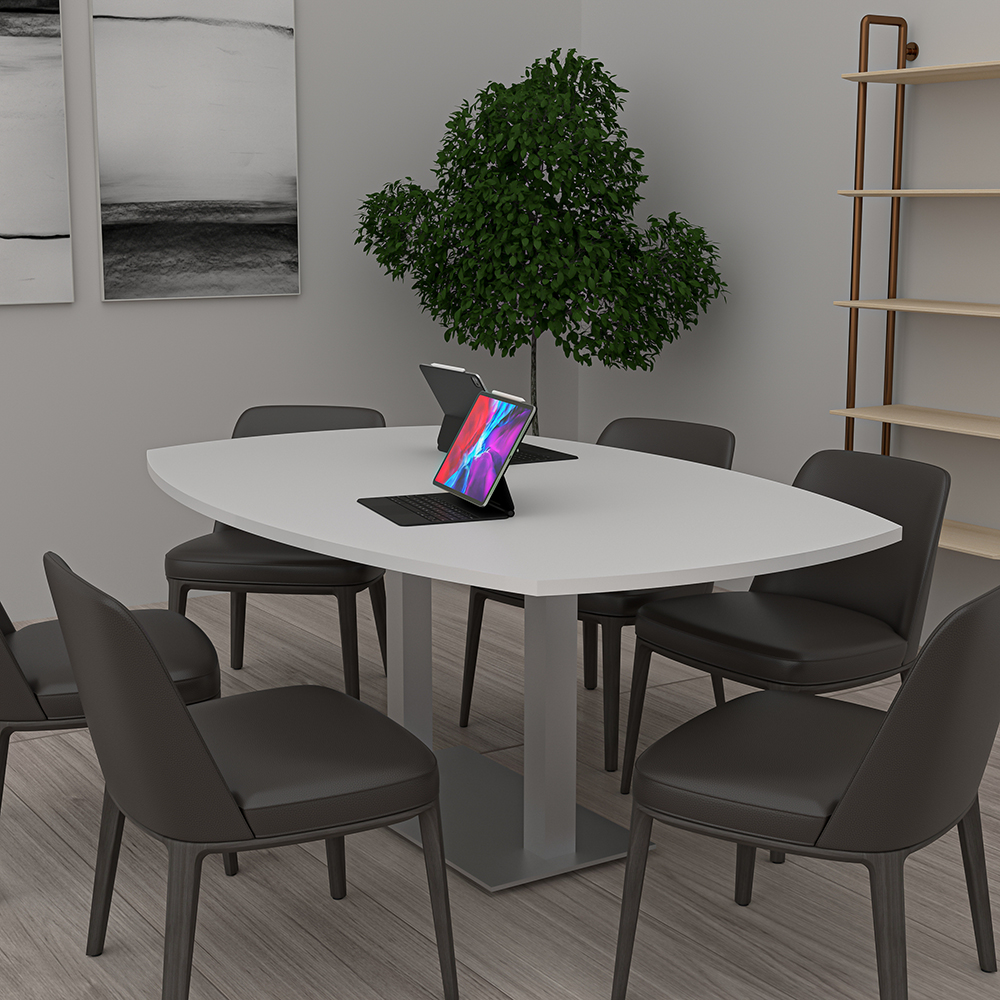 6-foot Arc Boat Conference Table Double Base