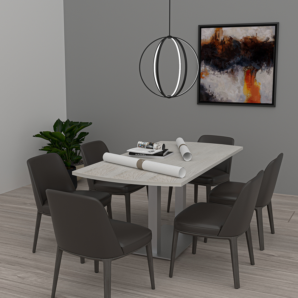 6 Person Arc Rectangle Conference Table