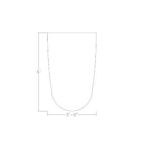 Boval Huddle Table 46X72 Footprint