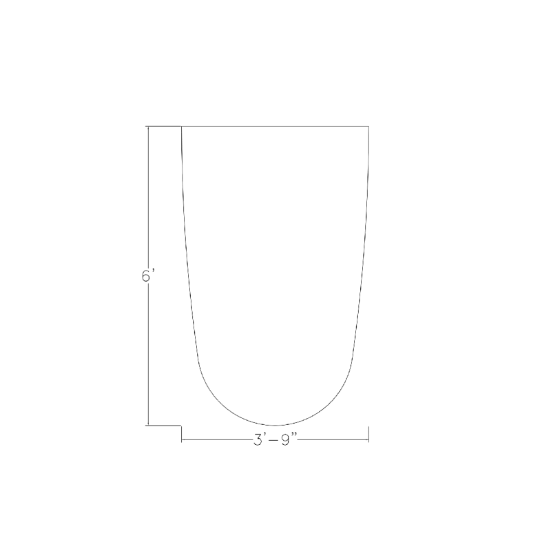 Boval Huddle Table 46X72 Footprint
