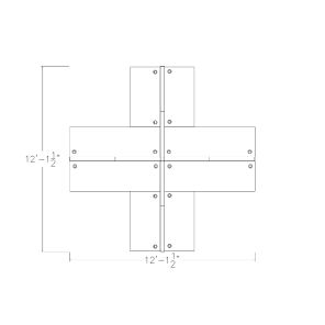 Footprint of 4-Person Cubicles with Acrylic Screens