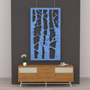 Birch Trees Wall Art Scene